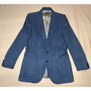 Lanvin FeatherSuede Blazer 38R USA Vintage Blue